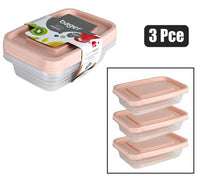 CONTAINER SET ECO-FRESH 1,2L RECTANGULAR 3PC