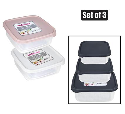 CONTAINER SET EMBOX SQUARE SET OF 3