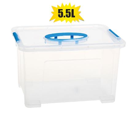 STORAGE BOX CLEAR GO2  5.5L  26x 20x16cm