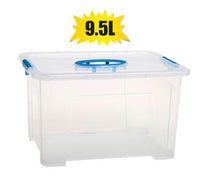 STORAGE BOX CLEAR GO2  9.5L  33x 25x19cm