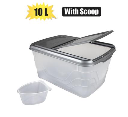 FLIP-UP CONTAINER WITH SCOOP 10L