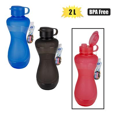 FROSTED WATER BOTTLE 2L BPA FREE