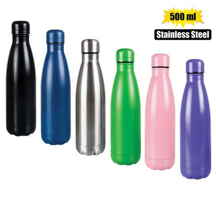 WATER BOTTLE 500ml STAINLESS STEEL