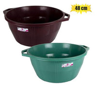 DEEP PLASTIC BASIN WITH HANDLES 48CM