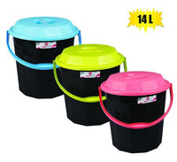 PLASTI BUCKET WITH LID 14L