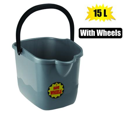 OVAL BUCKET WITH WHEELS 15L