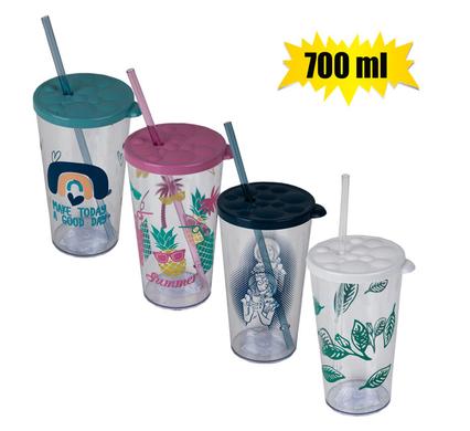 TREND DRINKING CUP WITH STRAW 700ML