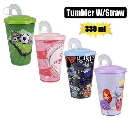 Drinkware With Straw 330ml