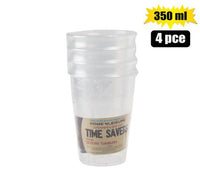 Pack of 4 Plastic Tumblers 350ml