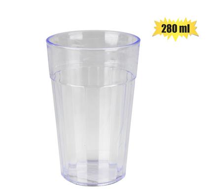 PLASTIC TUMBLER 280ml CLEAR