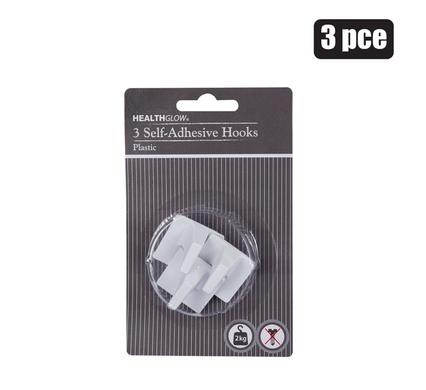 PACK OF 3 SQUARE ADHESIVE HOOKS