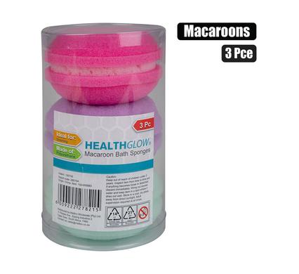 MACAROON BATH SPONGE PACK OF 3