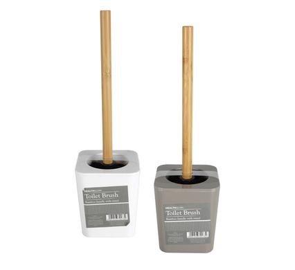 TOILET BRUSH BAMBOO HANDLE WITH STAND