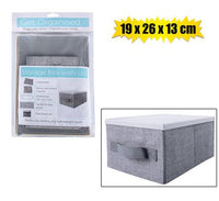 STORAGE BOX NON-WOVEN WITH LID 19x26x13cm