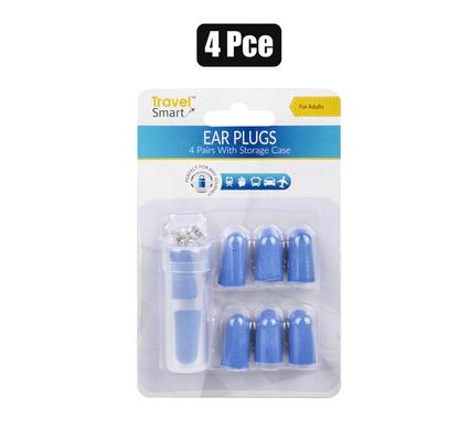 TRAVEL EAR PLUGS SET OF 4 WITH CASE
