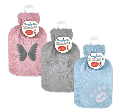 PLUSH LOVELY HOT WATER BOTTLE WITH COVER 2L