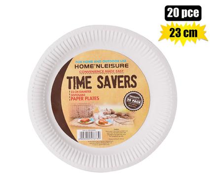 PACK OF 20 DISPOSABLE PICNIC PAPER PLATES