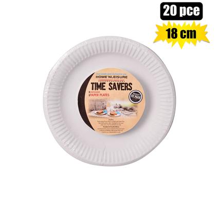 PAPER PLATES 18cm PACK OF 20