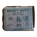 REFUSE BAGS PACK OF 20 BLUE HEAVY DUTY