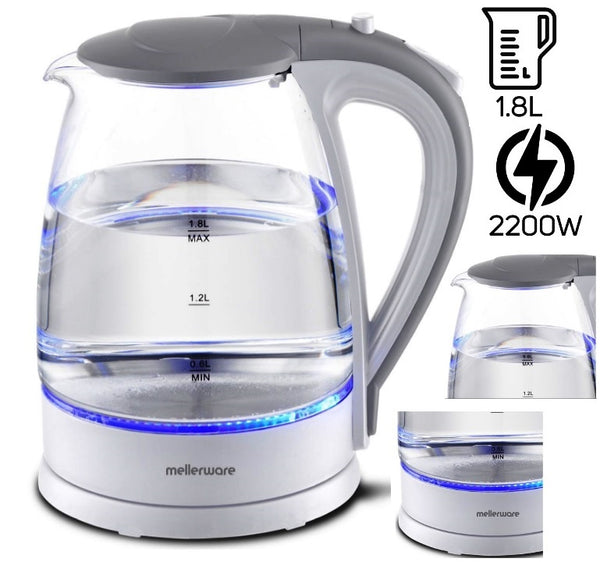 Mellerware 360 Degree Cordless Glass Kettle
