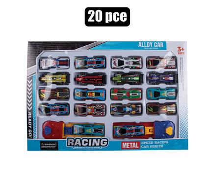 DIE CAST 18 CARS WITH 2 LAUNCHERS