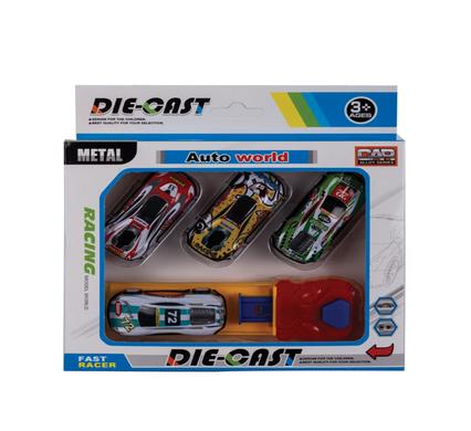 DIE CAST RACER CARS WITH LAUNCHER