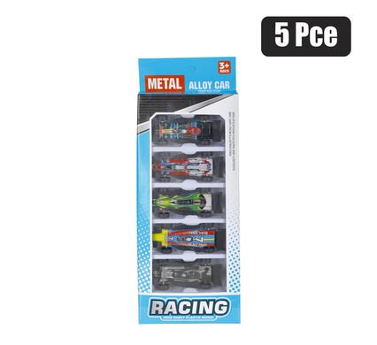 DIE CAST RACING CARS BOX OF 5