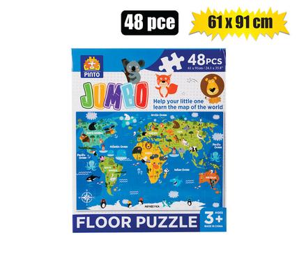 WORLD MAP FLOOR PUZZLE
