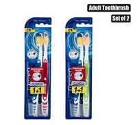 PACK OF 2 TOOTHBRUSHES WITH CAPS