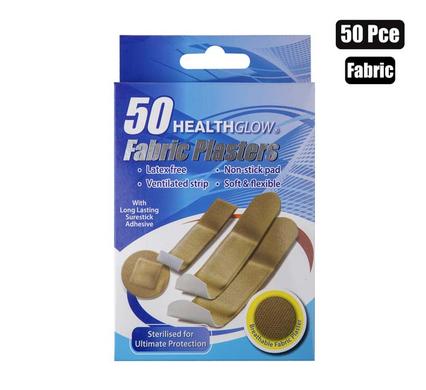 BOX OF 50 FABRIC PLASTERS