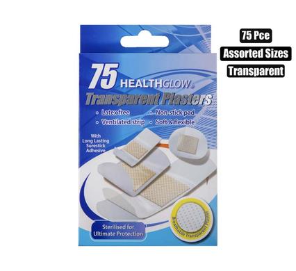 PACK OF 75 CLEAR PLASTERS