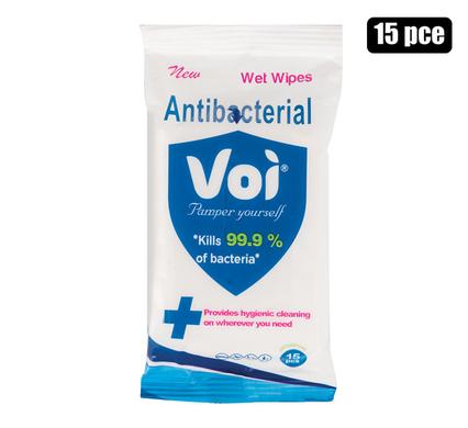 PACK OF 15 ANTI-BACTERIAL HAND WIPES