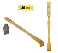 BAMBOO BACK SCRATCHER WITH MASSAGE WHEEL