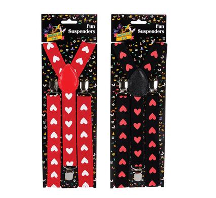 NOVELTY WEAR HEARTS SUSPENDERS