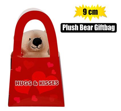 LOVE PLUSH BEAR IN GIFTBAG 9cm