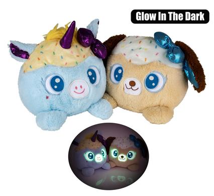 PLUSH BALL GLOW IN DARK DOGGY UNICORN