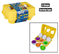 BABY TOY 6 SHAPE SORTING EGGS