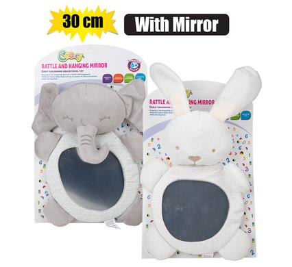 PLUSH RATTLE HANGING MIRROR TOY