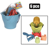 BEACH BUCKET SET WHEATSTRAW 6PCE