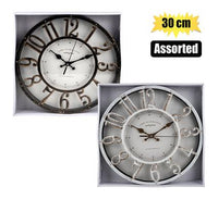 RUSTIC WALL CLOCK 30CM
