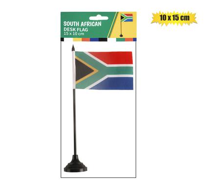 SOUTH AFRICAN DESK FLAG WITH BASE