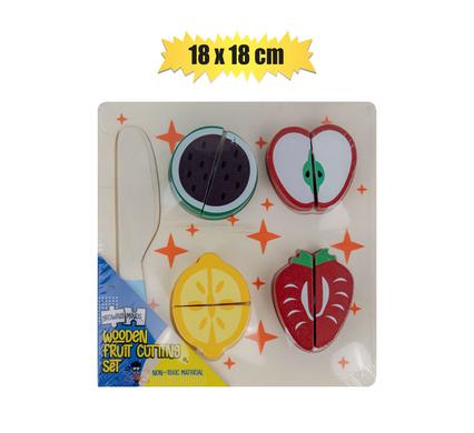 WOODEN FRUIT CUTTING SET