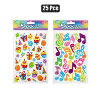 STICKER GLITTER 25PC ASSORTED