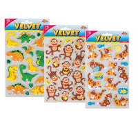 VELVET PUFFY STICKERS ASSORTED