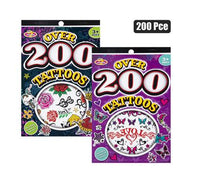 TEMPORARY BODY TATTOO STICKERS BOOK 200PC