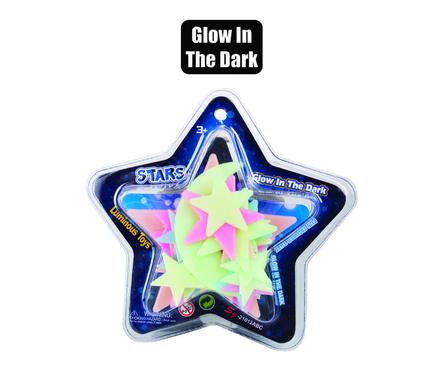 GLOW-IN-THE-DARK STARS ASSORTED STICK ON