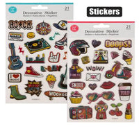 EMBOSSED FOIL PUFFY STICKERS