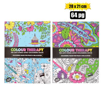 ANTI-STRESS THERAPY ADULT COLOURING BOOK