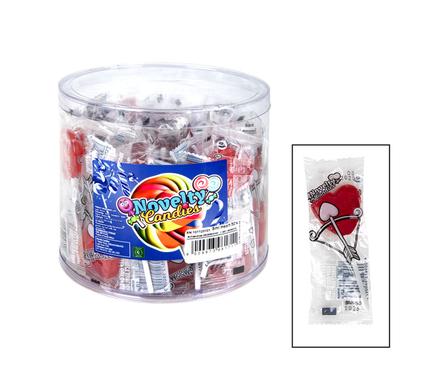 TUB OF 36 HEART LOLLY SWEETS