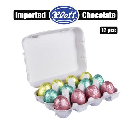 CHOCOLATE EASTER EGGS 12PC